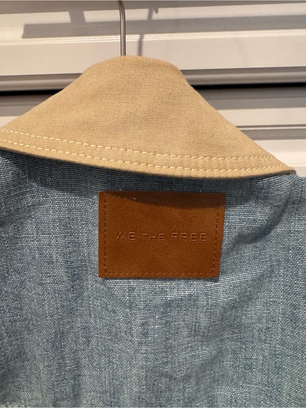 We The Free Denim Jacket with Beige Collar - Picture 4 of 4